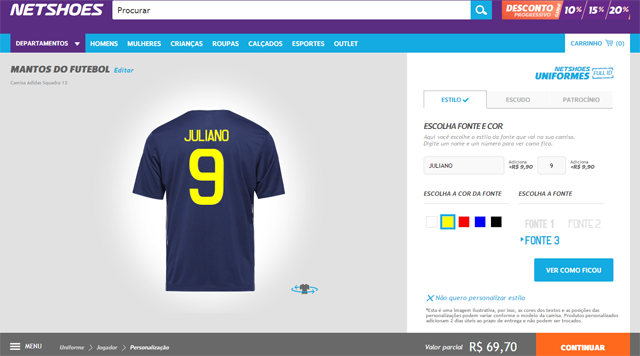 Site Netshoes Custom 2